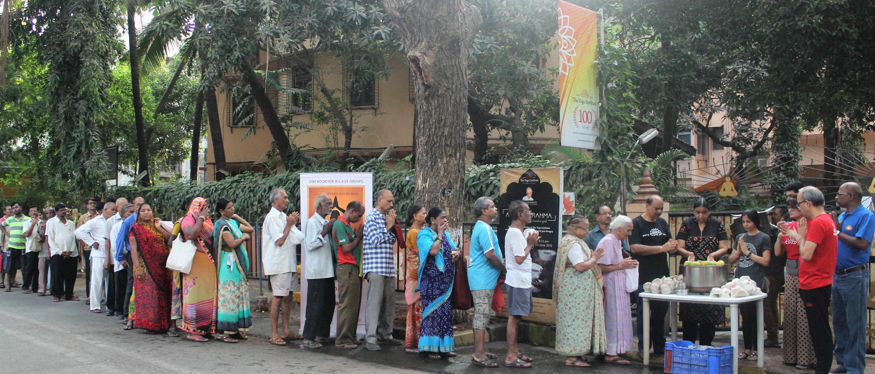Crowd waiting in line