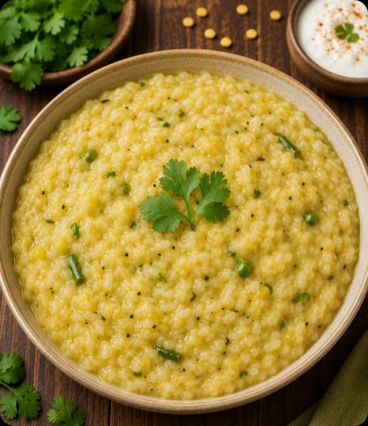 Plain Khichdi Bowl of Plain Khichdi with rice, lentils, and mild spices
