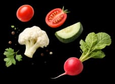 Fresh vegetables used in wholesome meal preparation Fresh vegetables used in wholesome meal preparation
